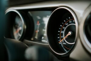 Car instrument cluster marked in MPH — the odometer is what decides resale value, and the best cars for resale value rankings never measure it